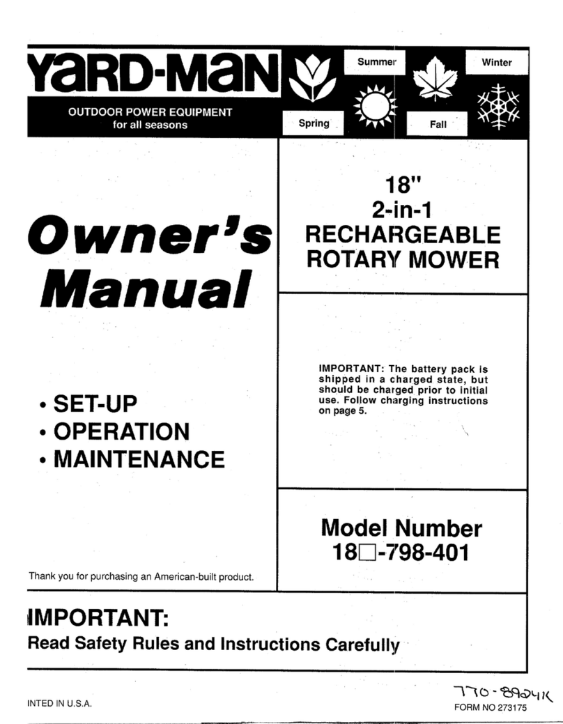 Yard-Man 18-798-401 User manual