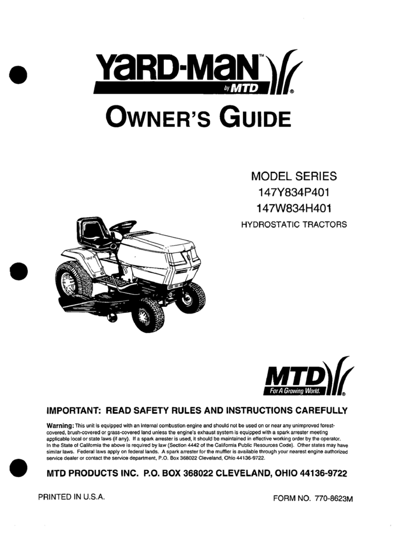 Yard-Man 147W834H401 Series User manual