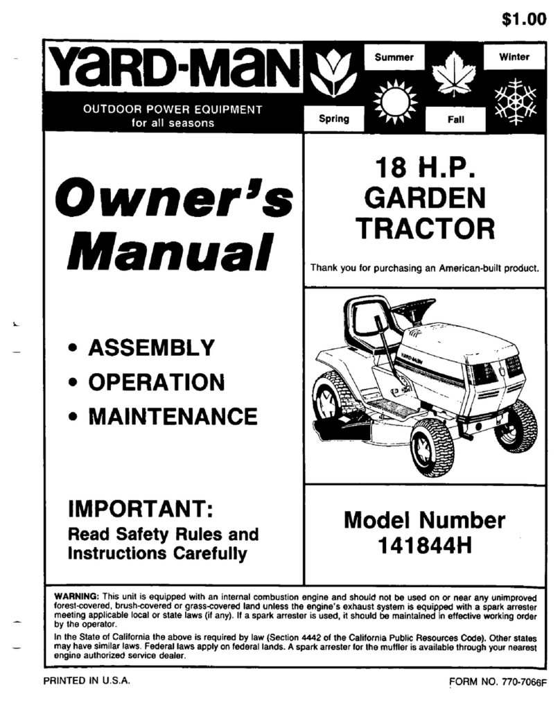 Yard-Man 141844H owner's manual