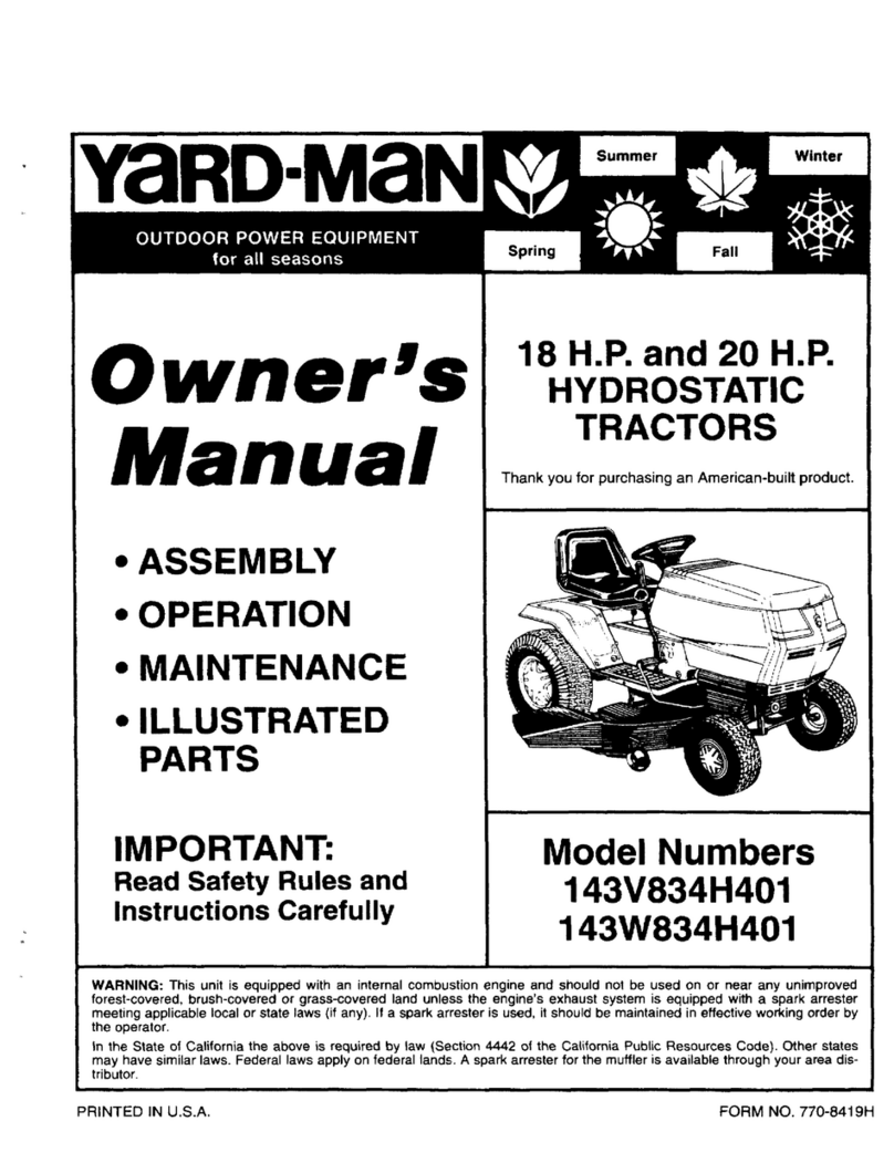 Yard-Man 143V834H401 User manual