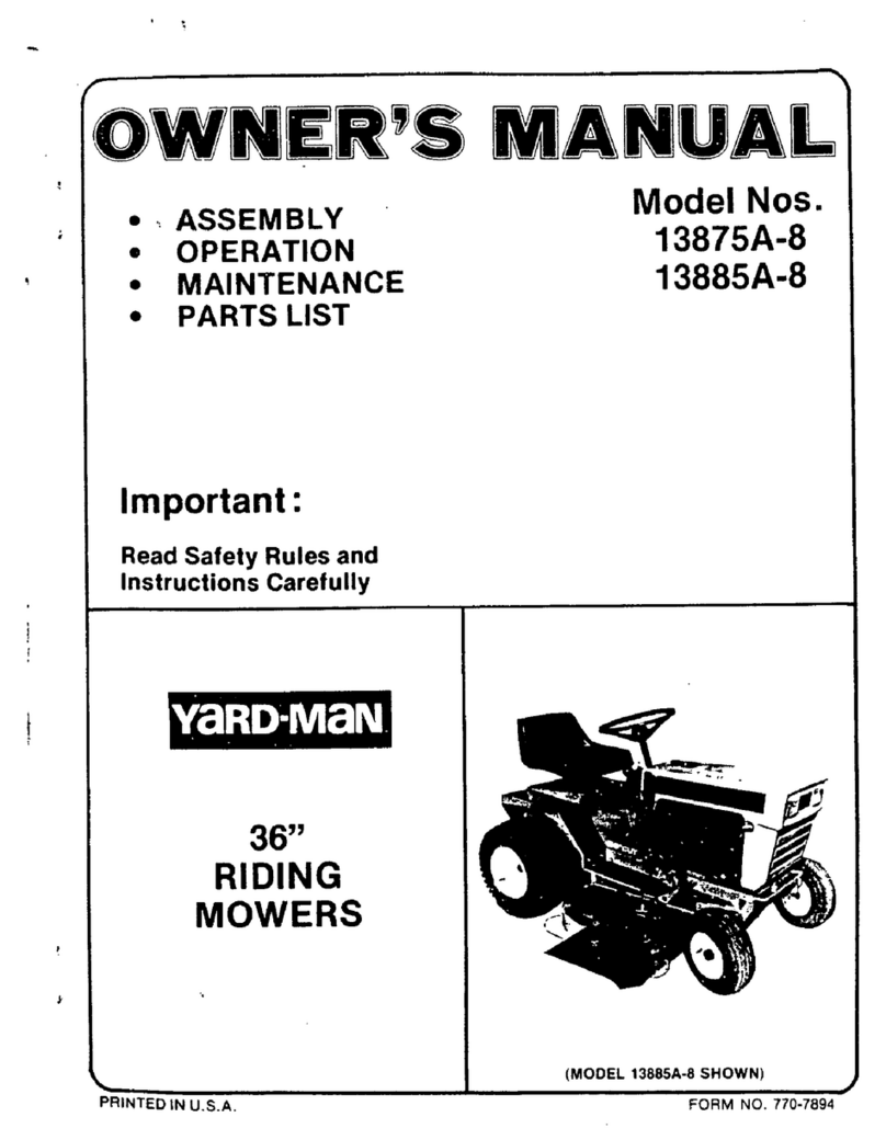 Yard-Man 13875A-8 User manual Yard-Man 13875A-8 User manual