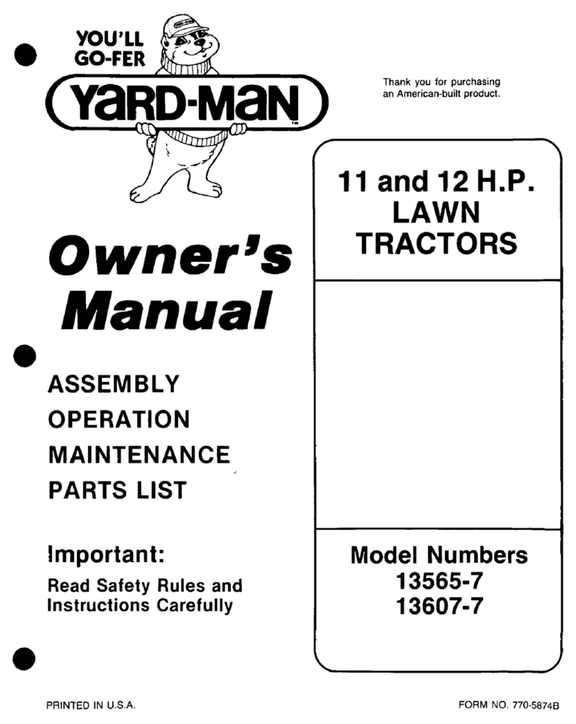 Yard-Man 135607-7 owner's manual