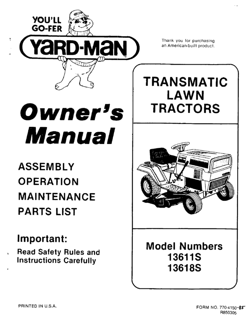 Yard-Man 13611S User manual Yard-Man 13611S User manual