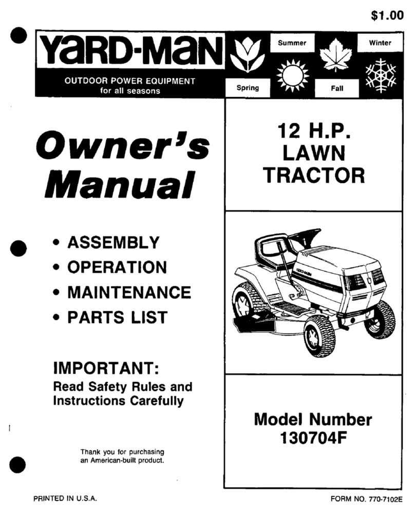 Yard-Man 130704F User manual Yard-Man 130704F User manual