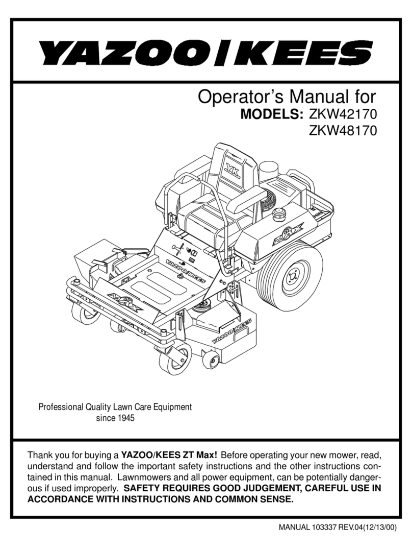 Yazoo/Kees ZKW42170 User manual