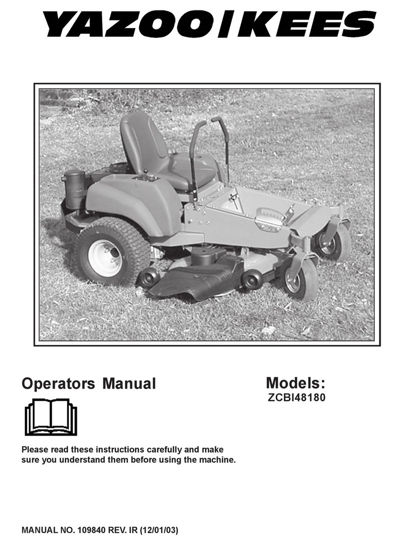 Yazoo/Kees ZCBI48180 User manual