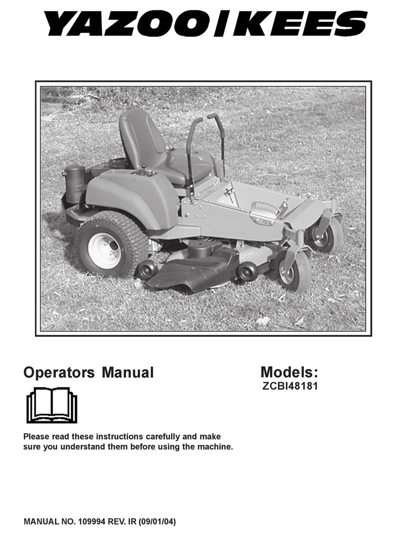 Yazoo/Kees ZCBI48181 Operator's manual