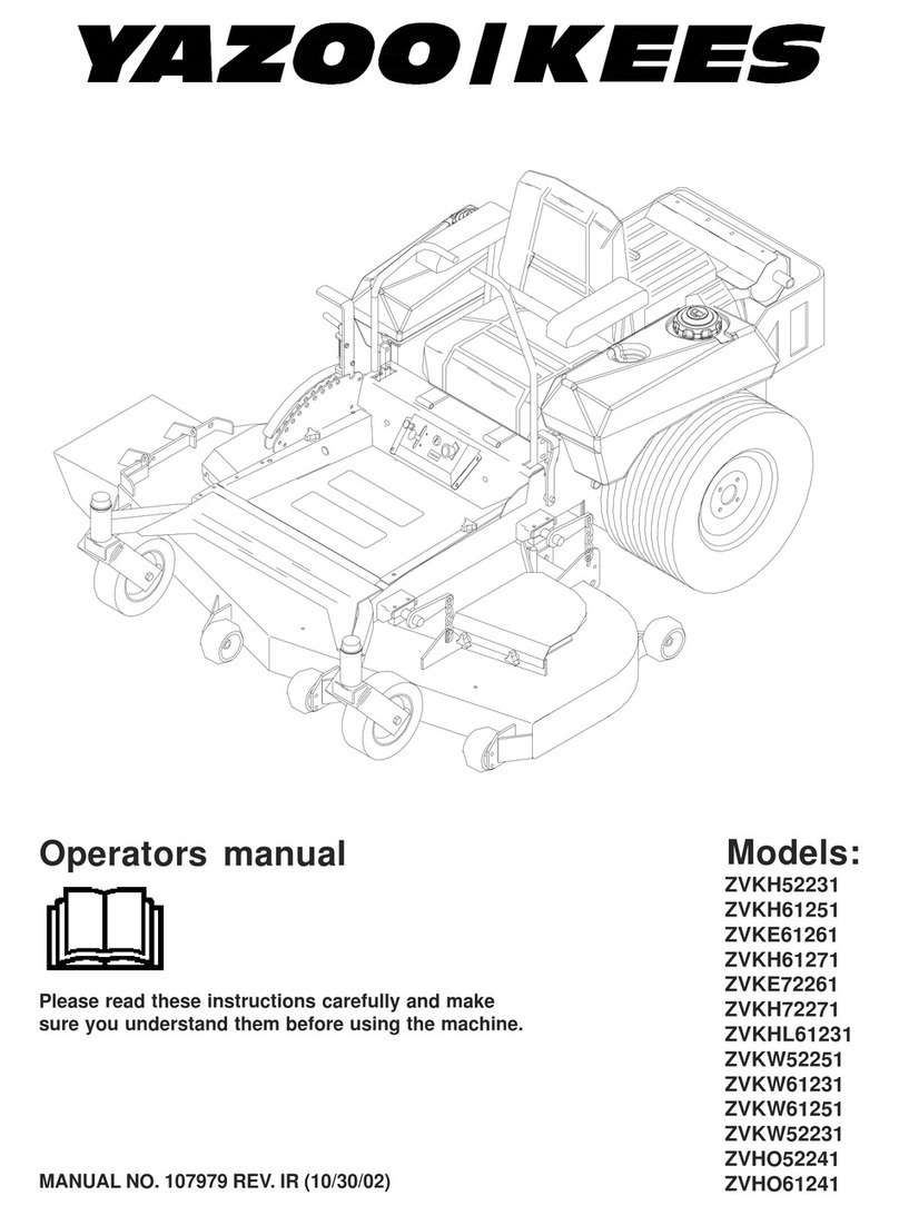 Yazoo/Kees ZVHO52241 Operator's manual