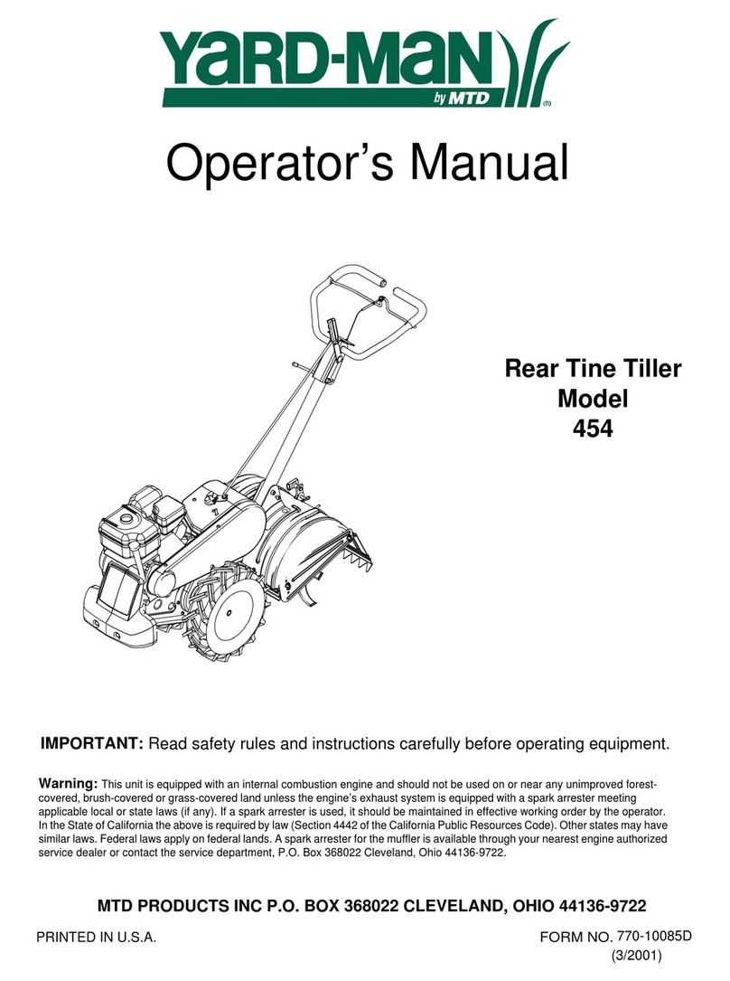 Yard-Man 454 Operator's manual