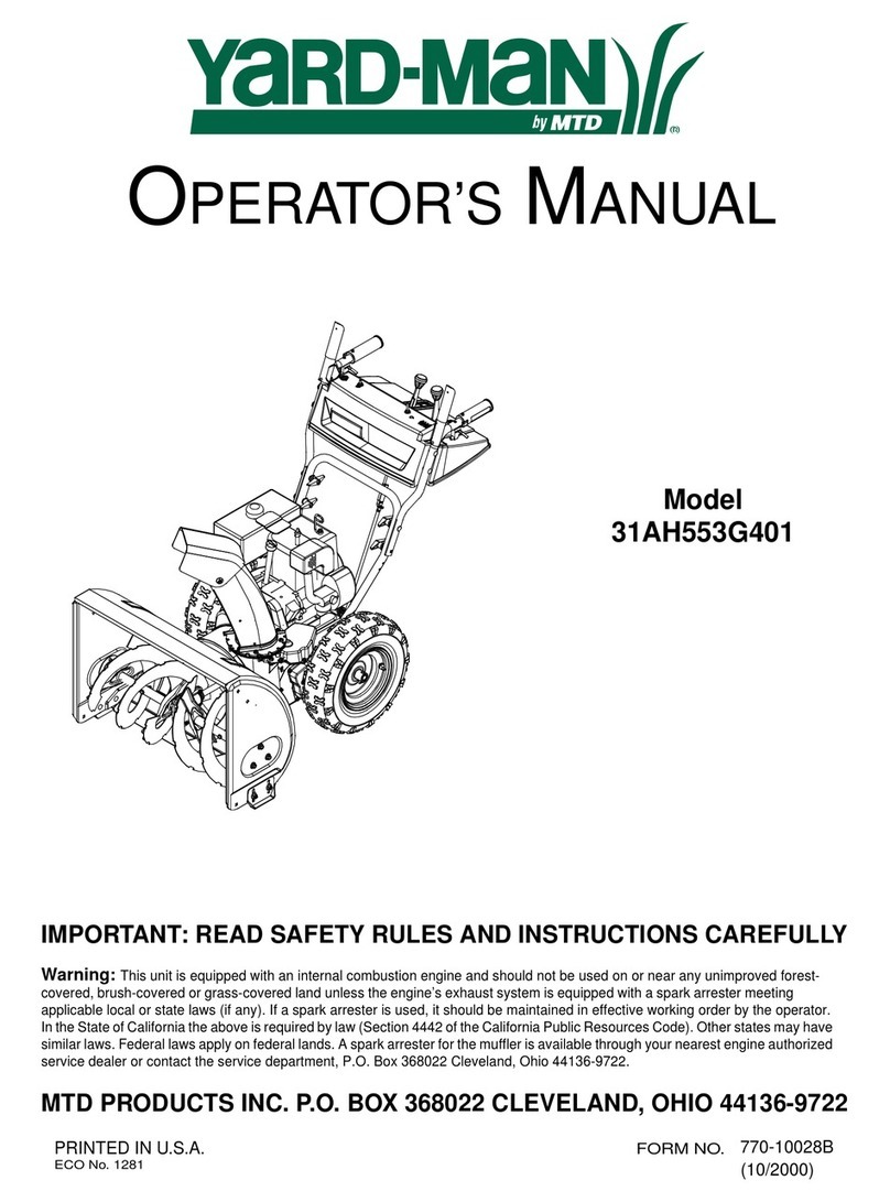 Yard-Man 31AH553G401 User manual