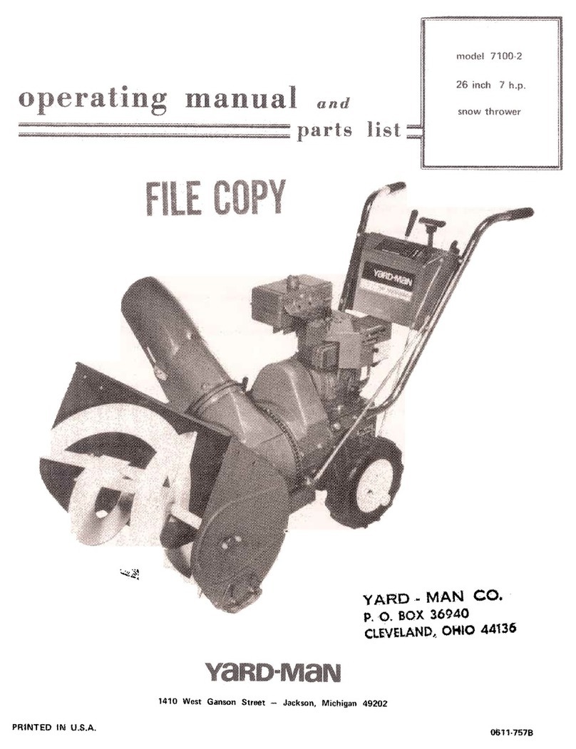Yard-Man 7100-2 Operating manual and parts list