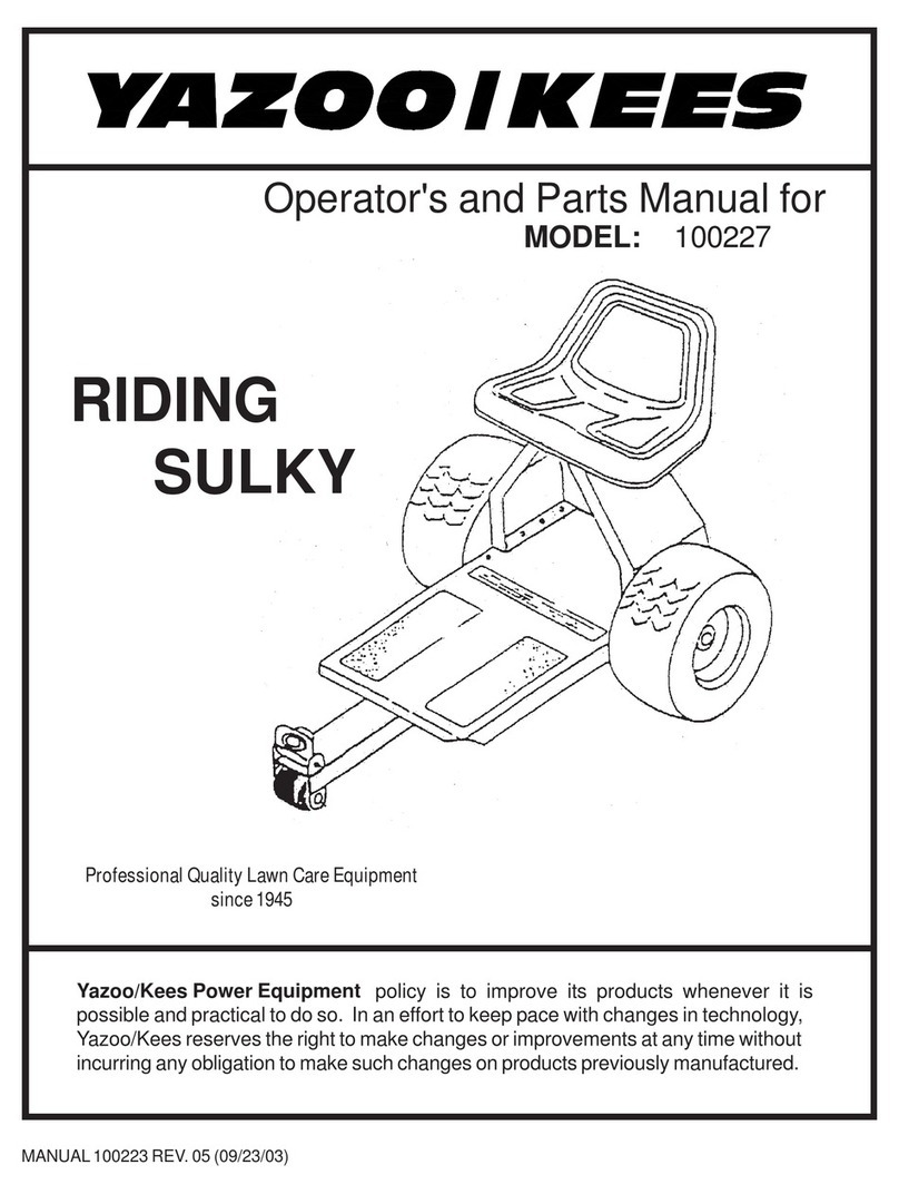 Yazoo/Kees Z9 Commercial Collection System Z9A Operator's & parts manual