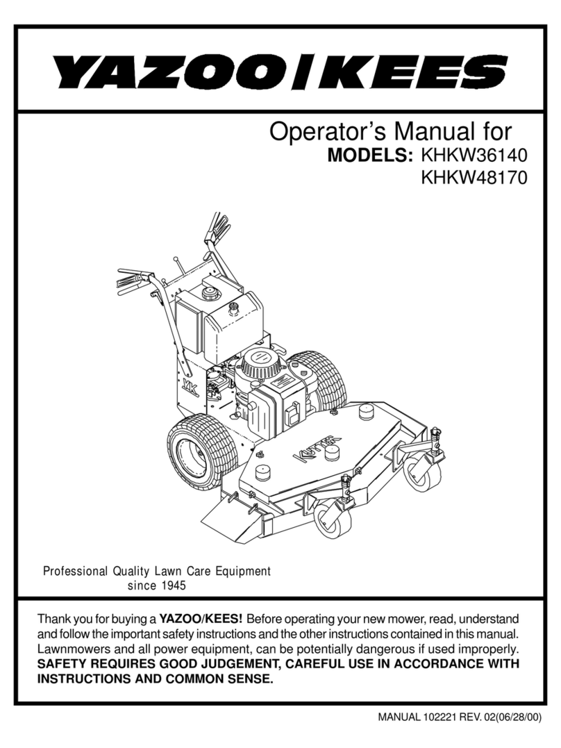 Yazoo/Kees KHKW36140 Operator's manual