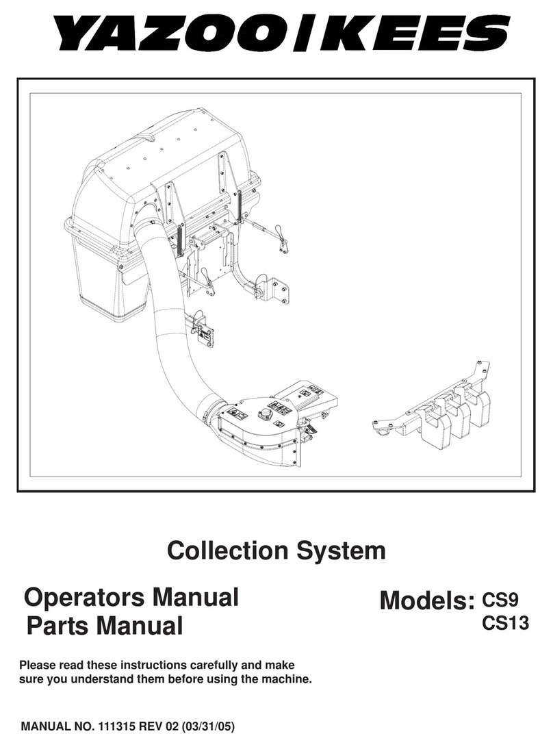 Yazoo/Kees Z9 Commercial Collection System Z9A Operator's & parts manual Yazoo/Kees Z9 Commercial Collection System Z9A Operator's & parts manual