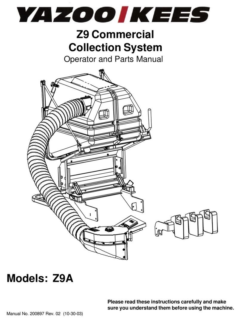 Yazoo/Kees Z9 Commercial Collection System Z9A User manual