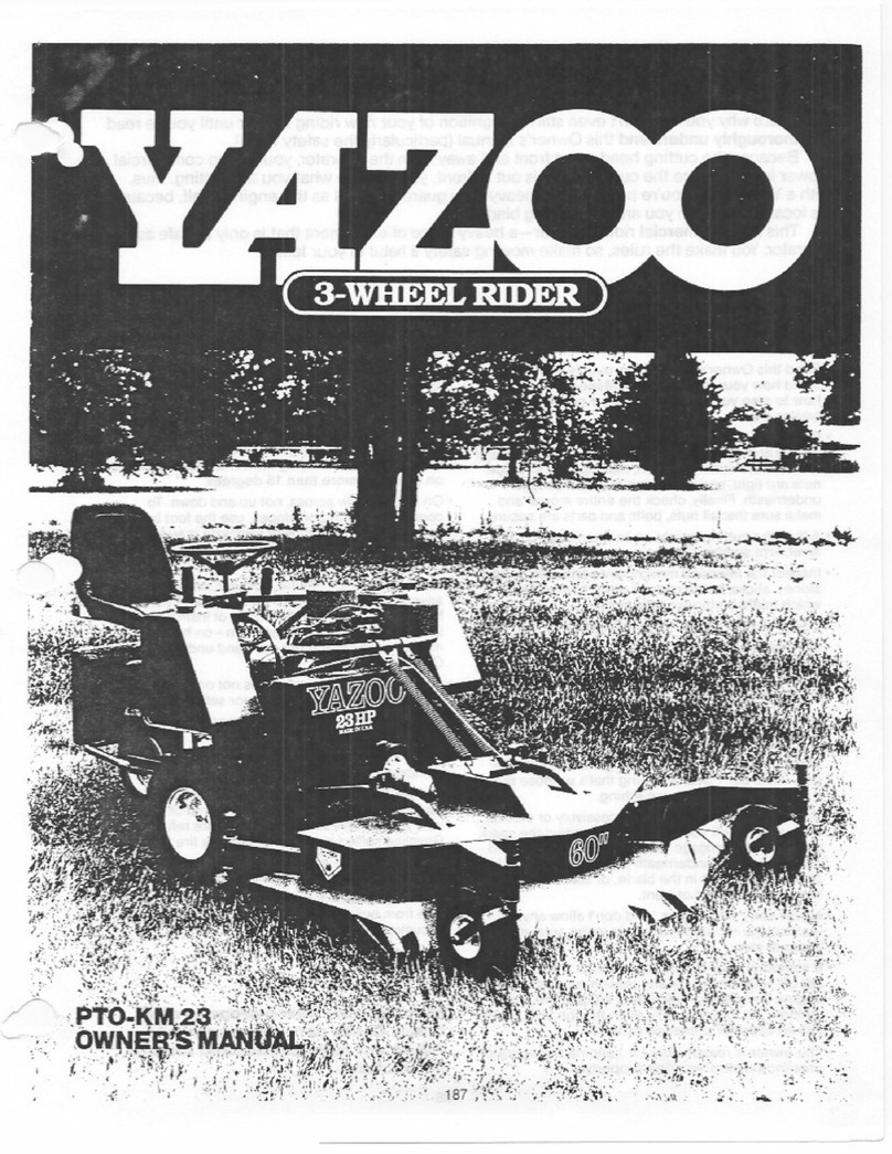 Yazoo 3-WHEEL RIDER PTO-KM 23 User manual