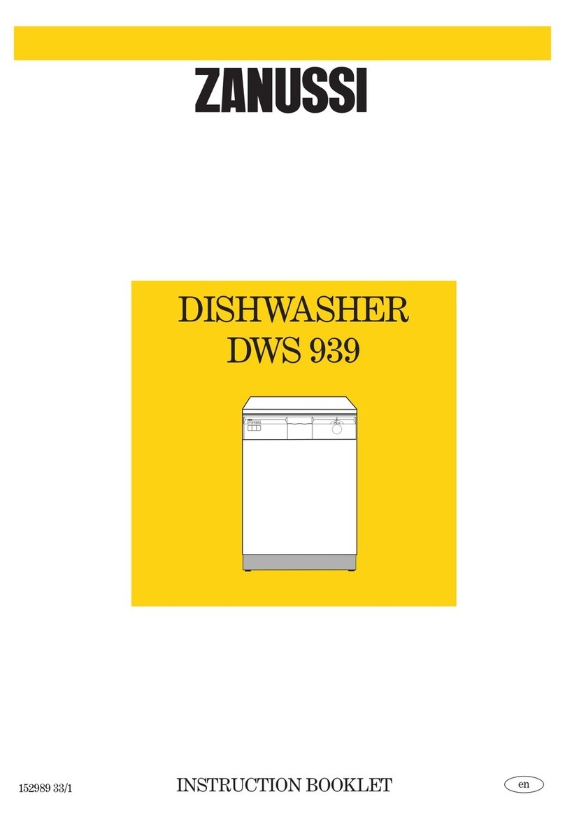 Zanussi DWS 939 Instruction booklet