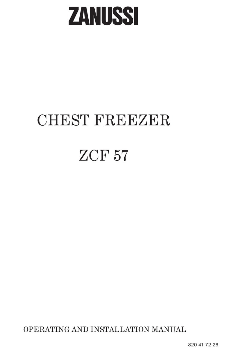 Zanussi ZCF 57 OPERATING AND INSTALLATION Manual