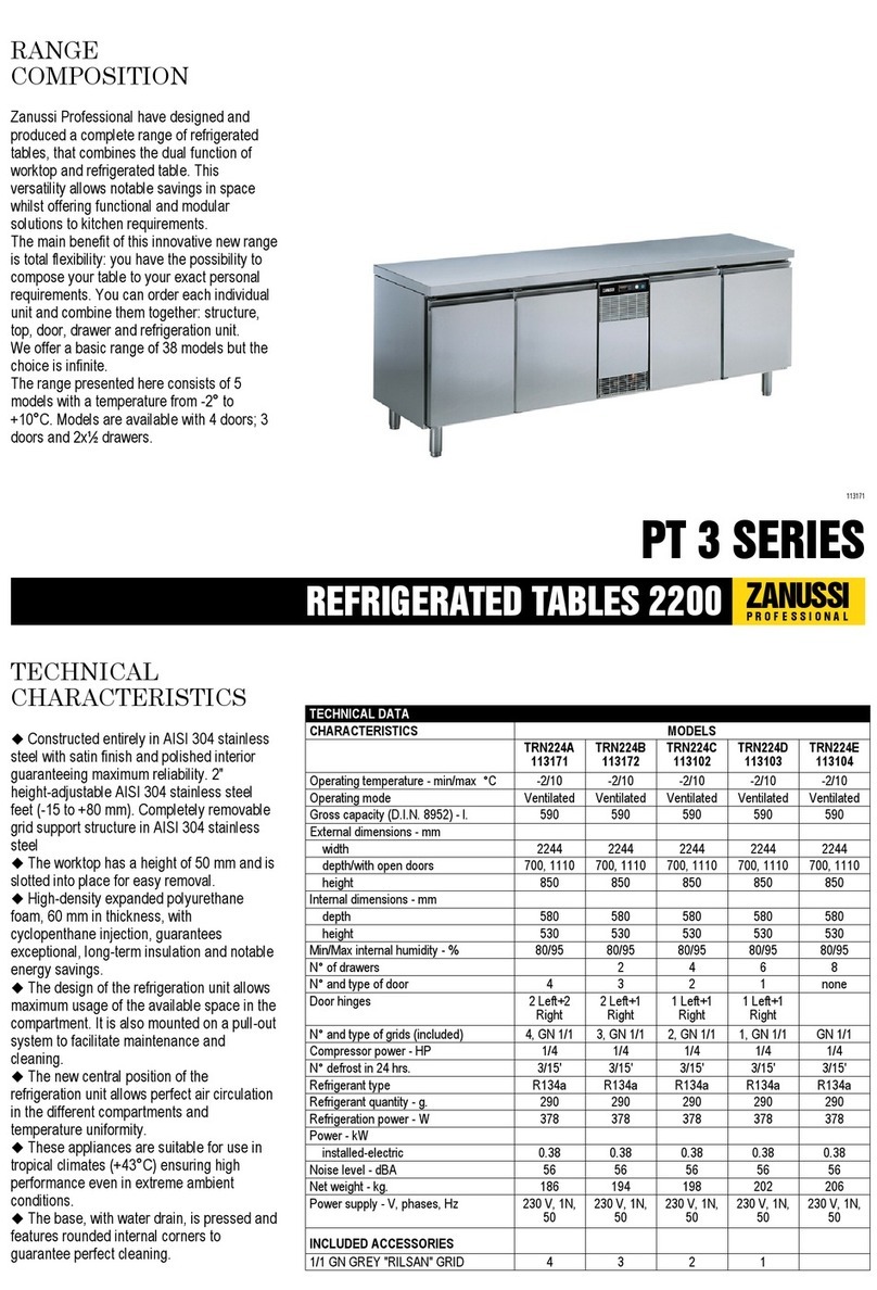Zanussi PT 3 Series User manual