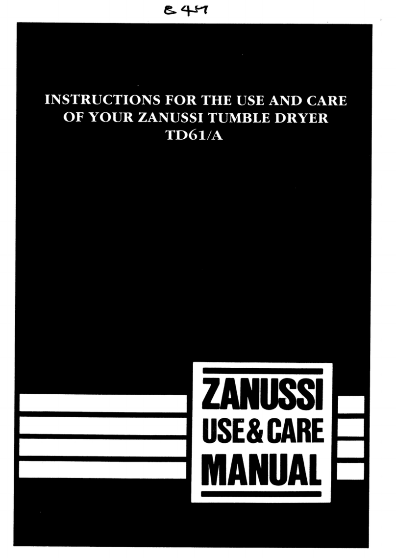 Zanussi TD61/A Operating and safety instructions Zanussi TD61/A Operating and safety instructions