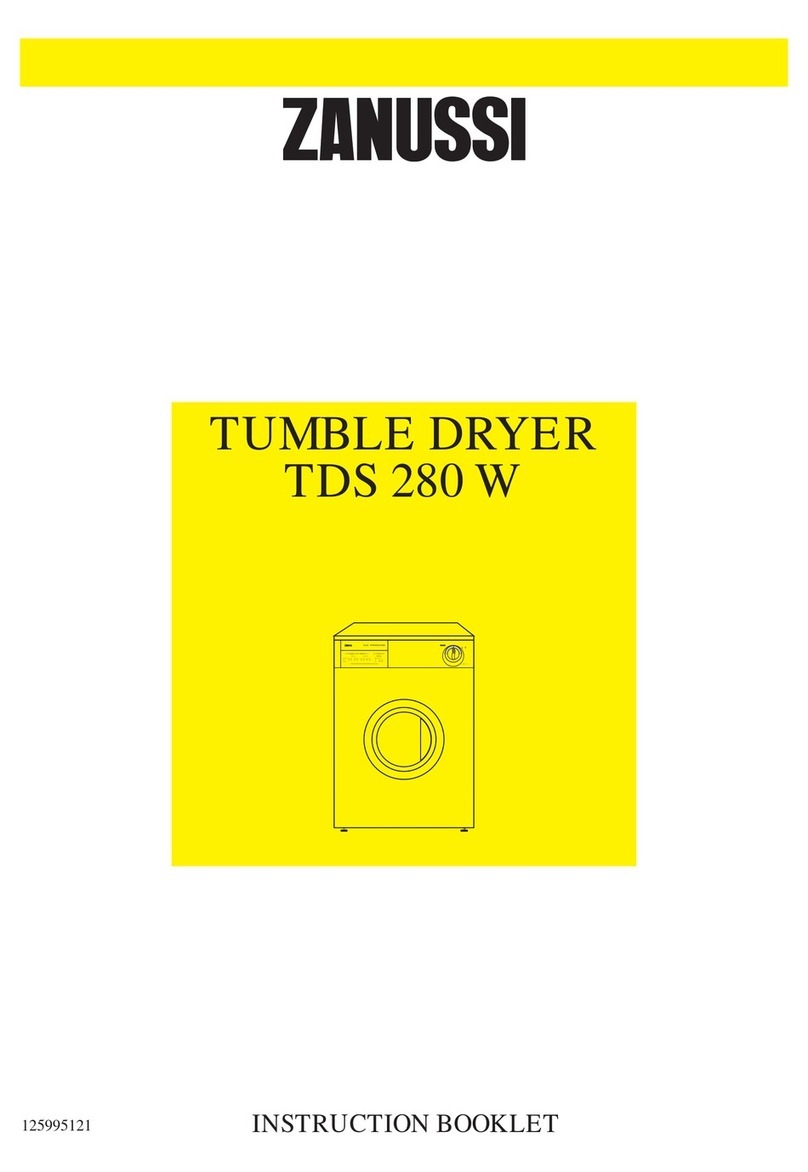 Zanussi TDS 280 W Instruction booklet Zanussi TDS 280 W Instruction booklet