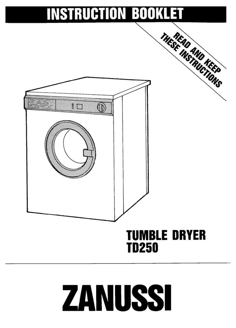 Zanussi TD250 User manual Zanussi TD250 User manual