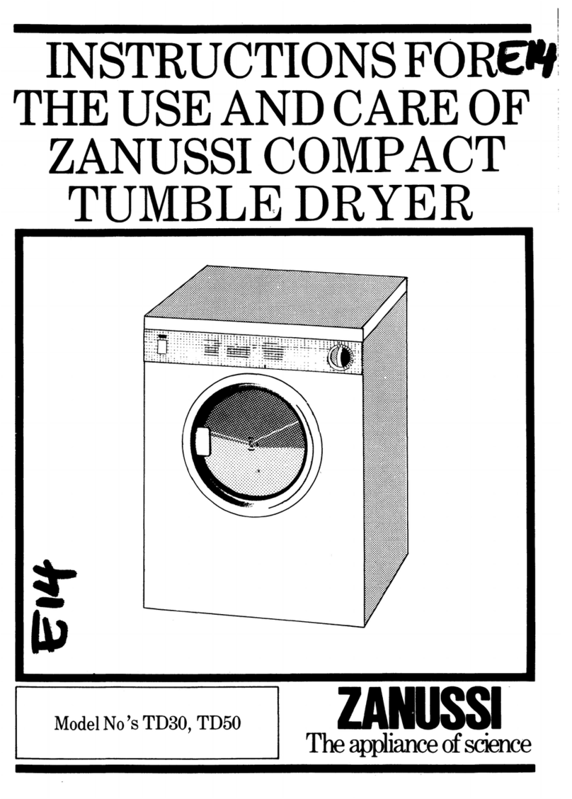 Zanussi TD30 Instructions for the use and care