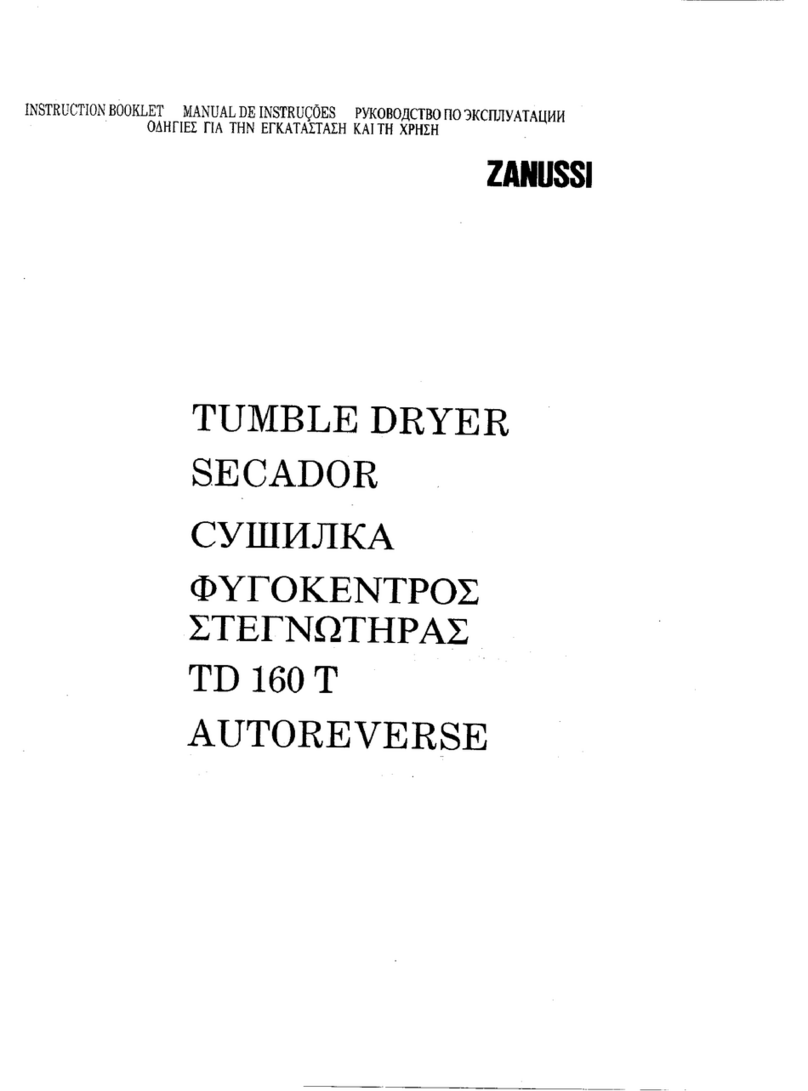 Zanussi TD 160 T Instruction booklet