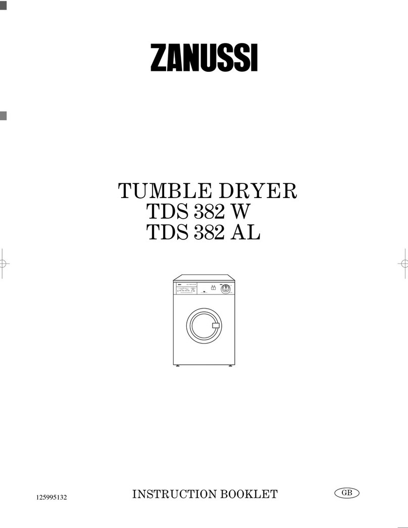 Zanussi TDS 382 W Instruction booklet