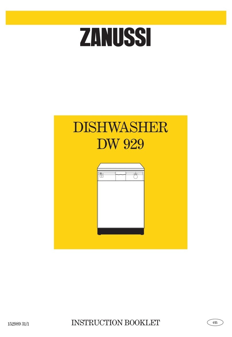 Zanussi DW 929 Instruction booklet