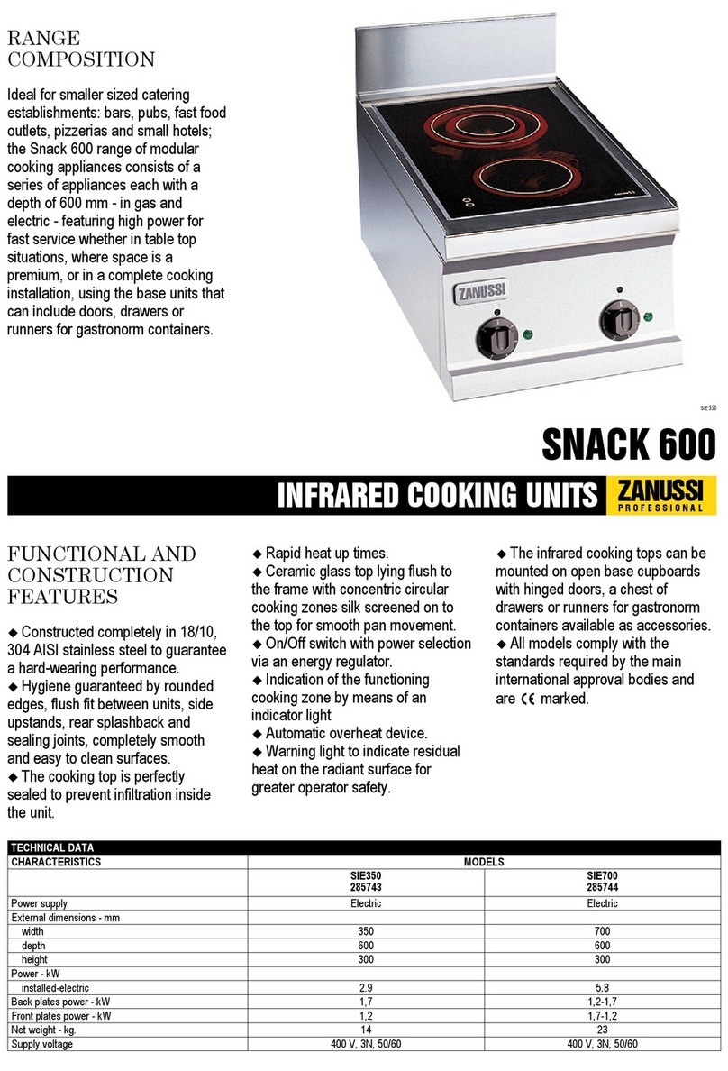Zanussi Professional Snack 600 User manual Zanussi Professional Snack 600 User manual