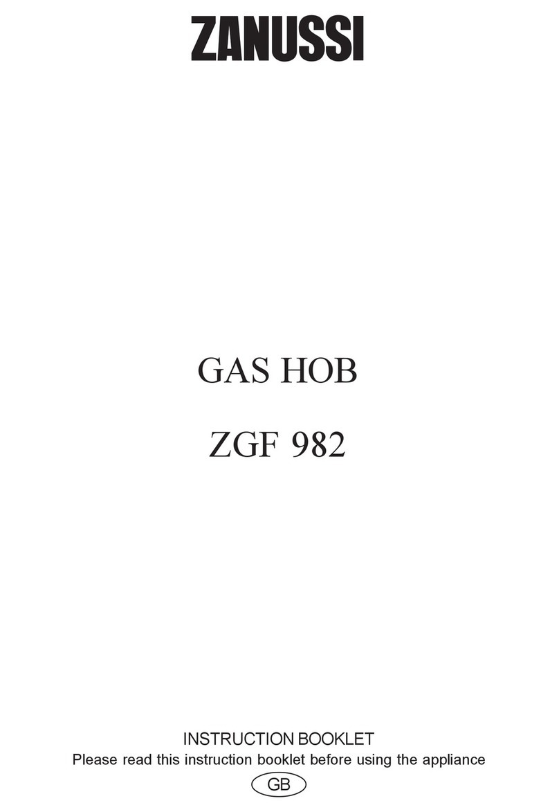 Zanussi GAS HOB ZGF 982 User manual