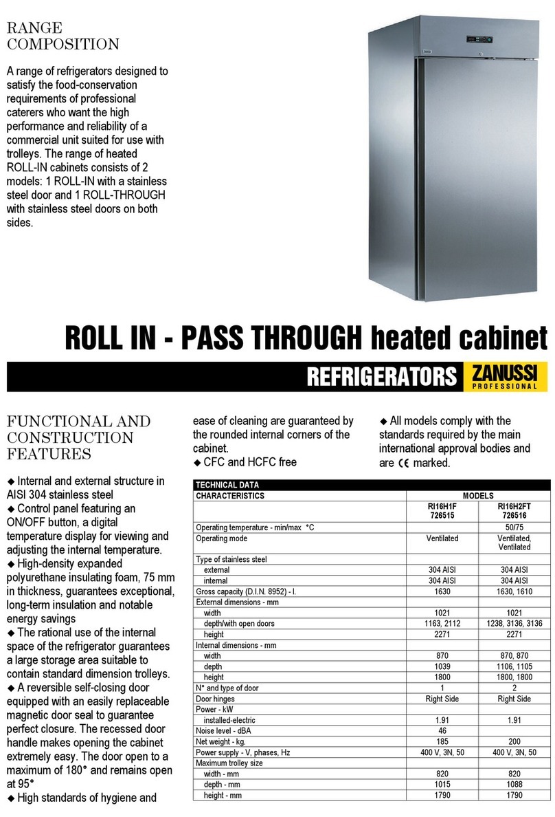 Zanussi Roll In- Pass Through 726515 Specifications