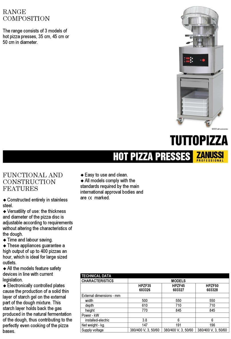 Zanussi Tuttopizza 603326 User manual Zanussi Tuttopizza 603326 User manual