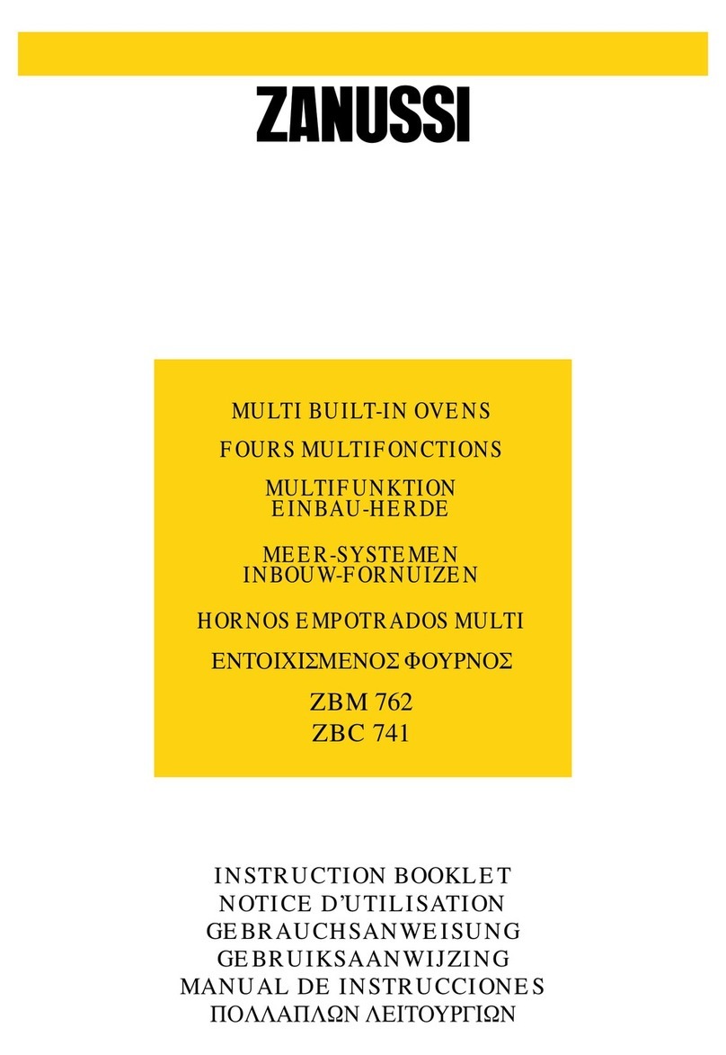 Zanussi MULTI BUILT-IN OVENS ZBC 741 Instruction booklet