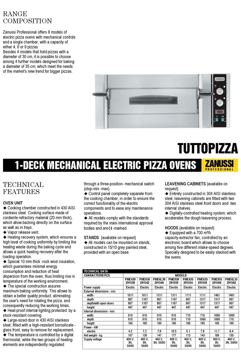 Zanussi Tuttopizza 291538 Specifications
