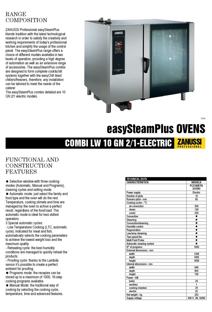 Zanussi easySteamPlus 237003 Brochure & specs Zanussi easySteamPlus 237003 Brochure & specs