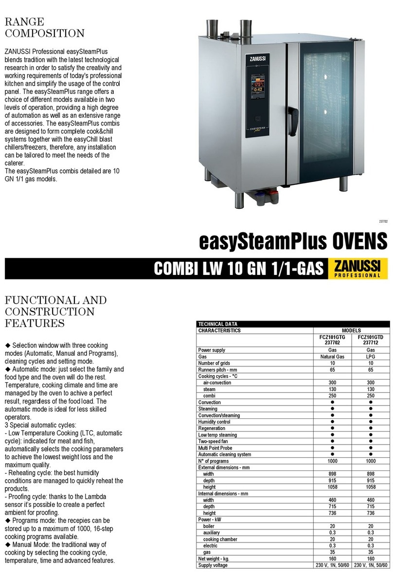 Zanussi easySteamPlus 237502 Specifications Zanussi easySteamPlus 237502 Specifications