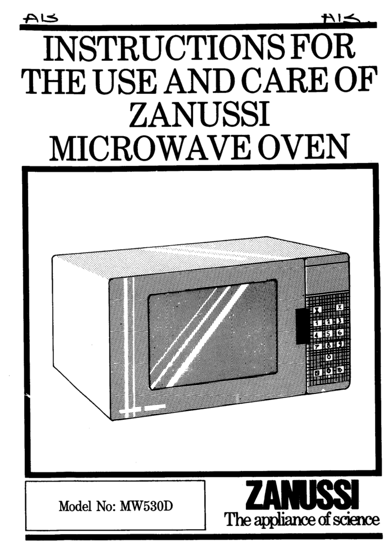 Zanussi MW530D Quick reference guide Zanussi MW530D Quick reference guide