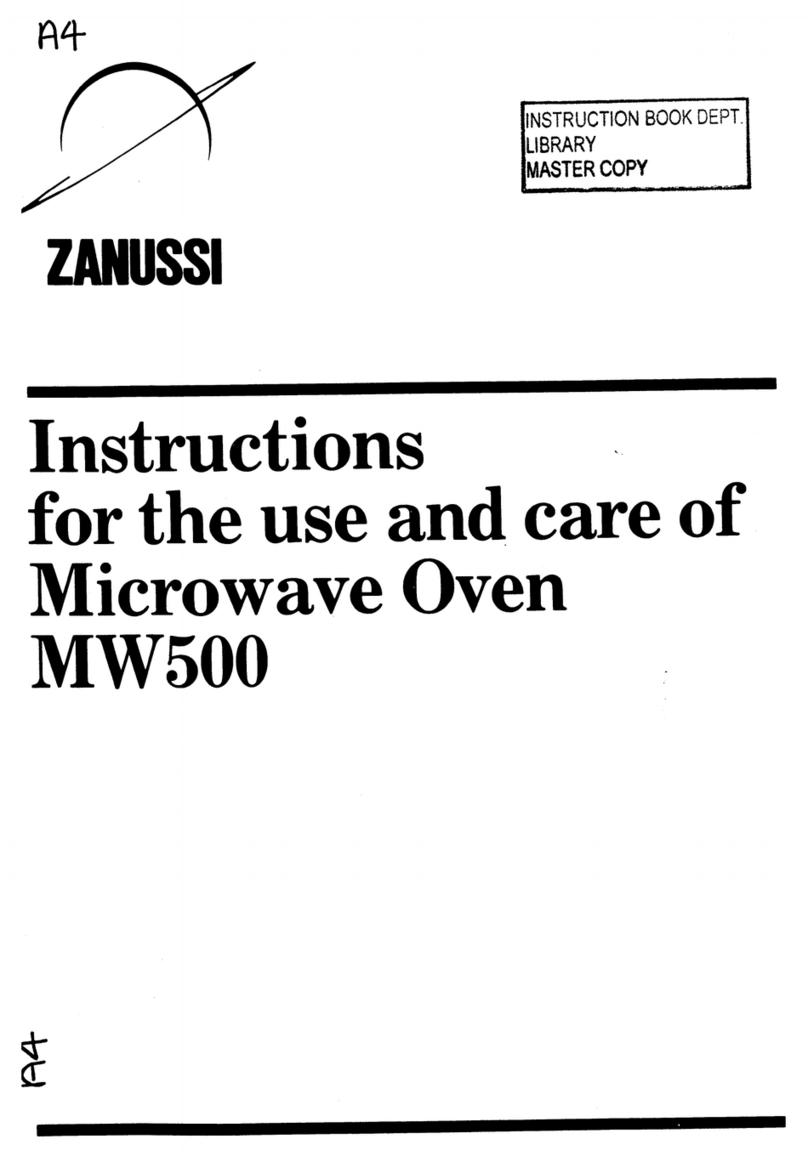 Zanussi MW500 Use and care instructions