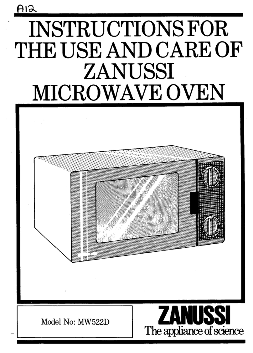 Zanussi MW522D Quick reference guide Zanussi MW522D Quick reference guide