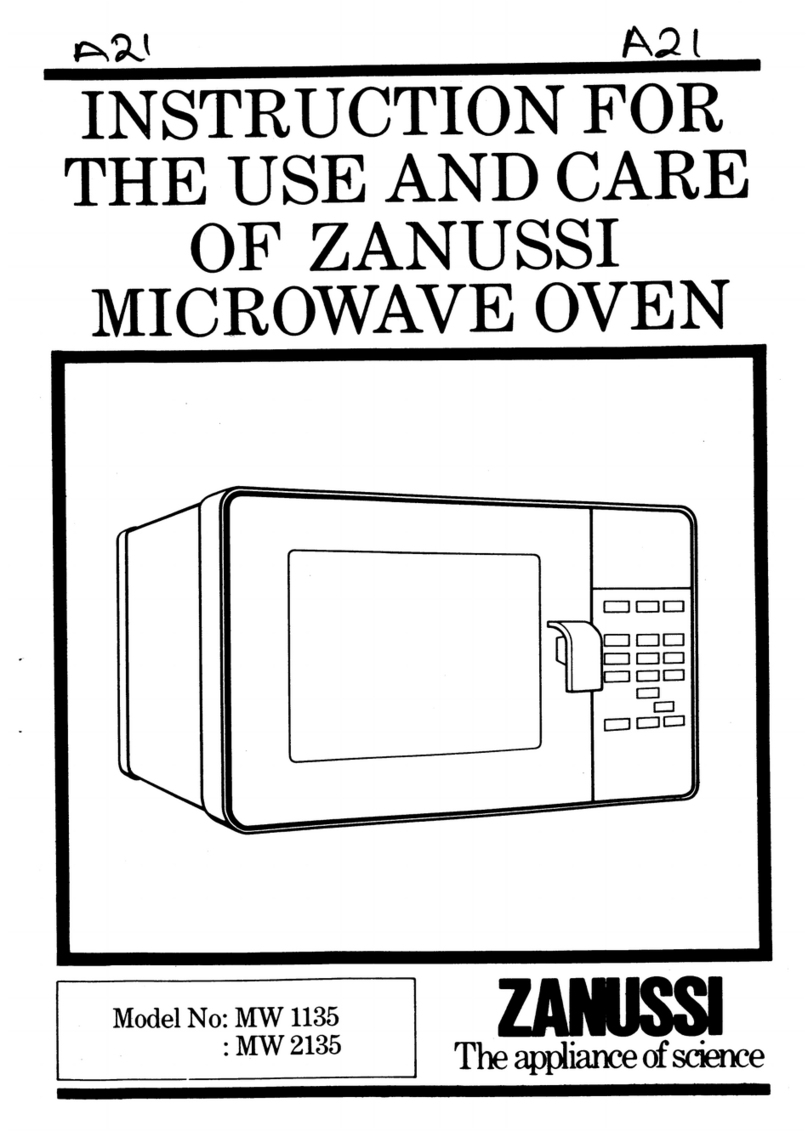 Zanussi MW 1135 Assembly instructions