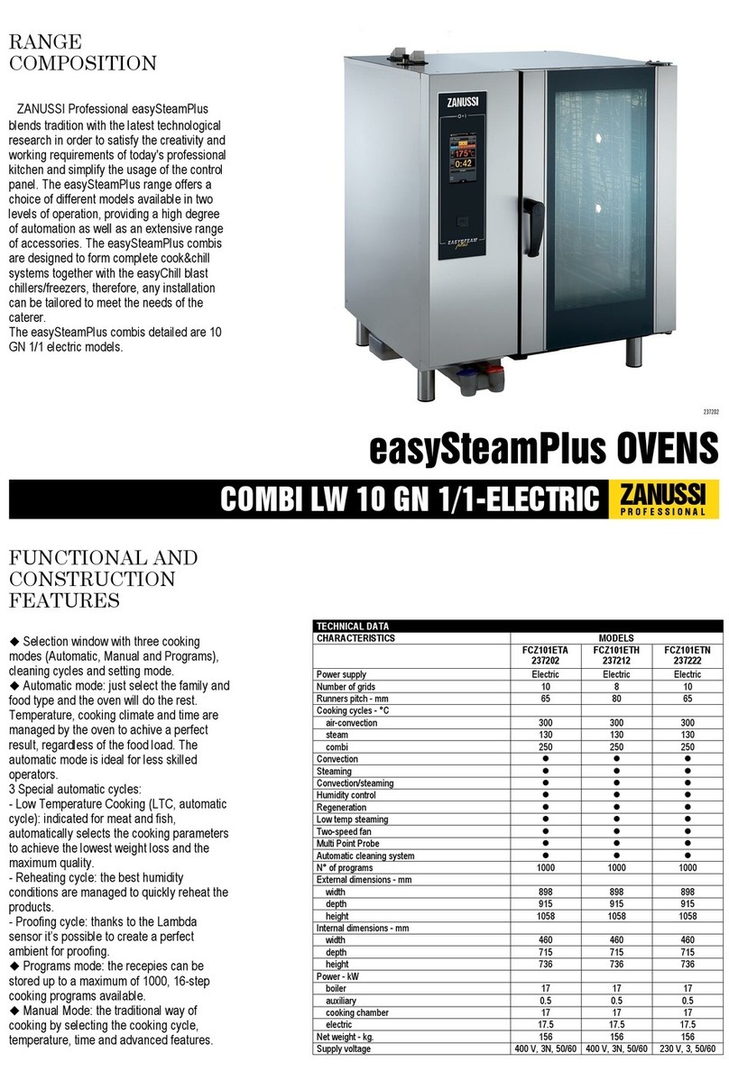 Zanussi EasySteamPlus 10 GN 1/1 Brochure & specs Zanussi EasySteamPlus 10 GN 1/1 Brochure & specs