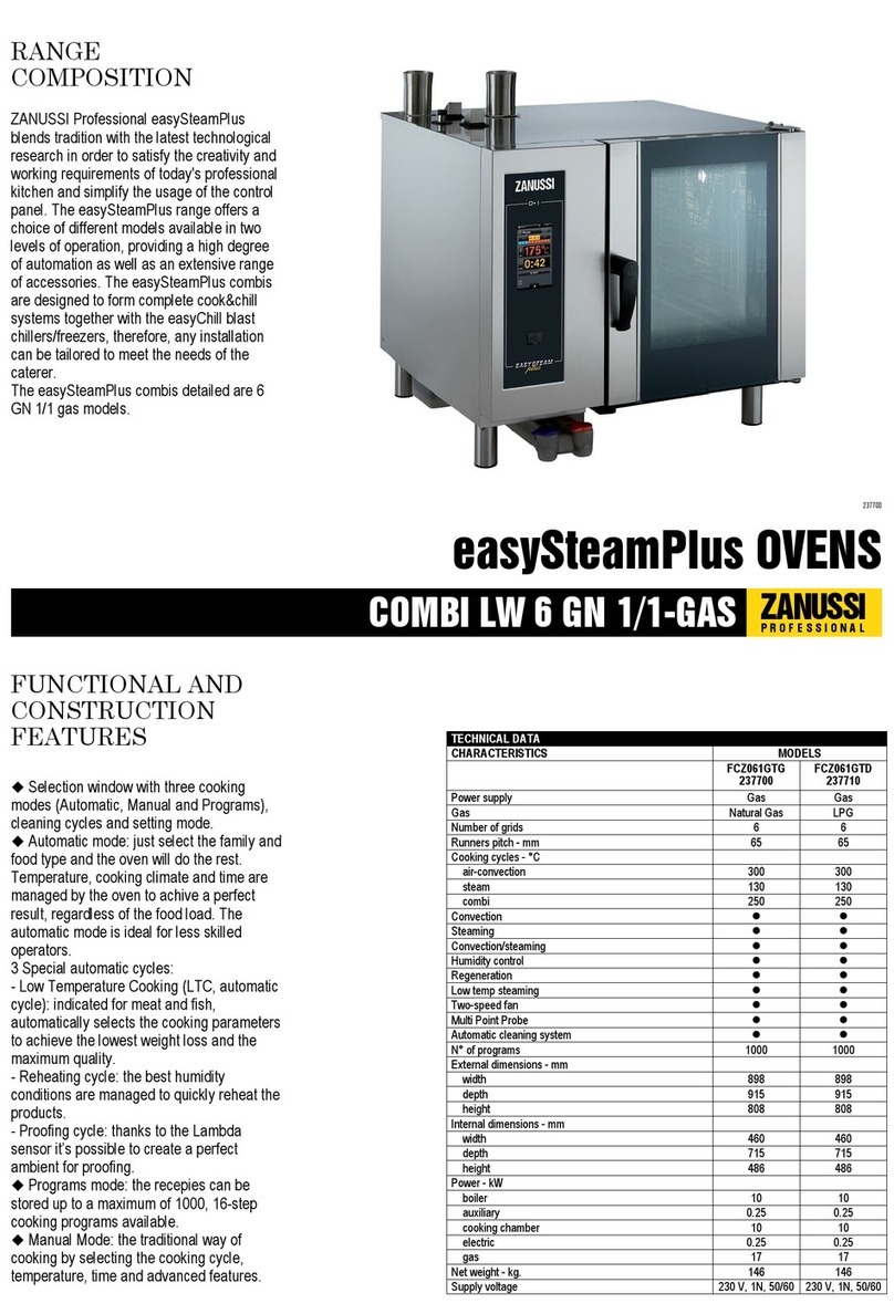 Zanussi easySteamPlus 237500 Brochure & specs