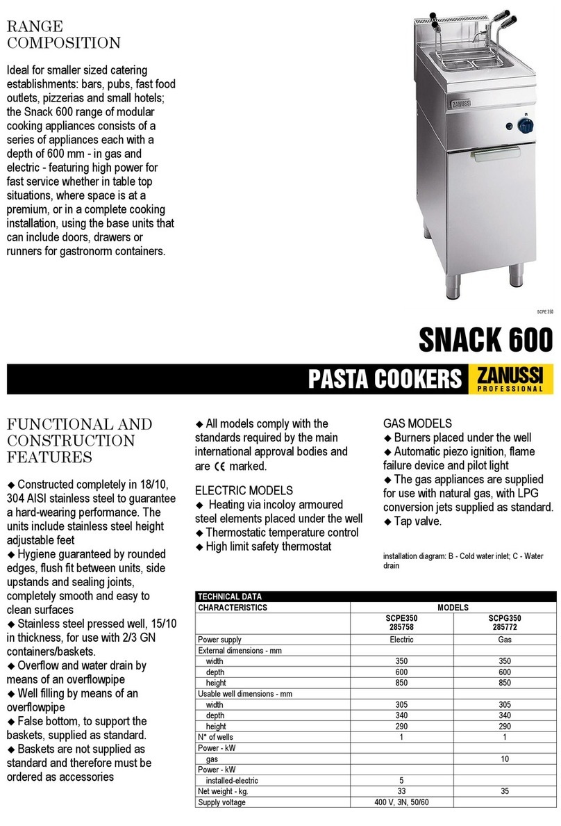 Zanussi Professional Snack 600 User manual
