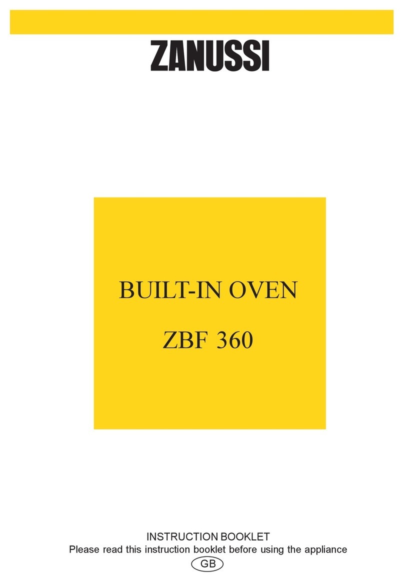 Zanussi BUILT IN OVEN ZBF 360 Instruction booklet