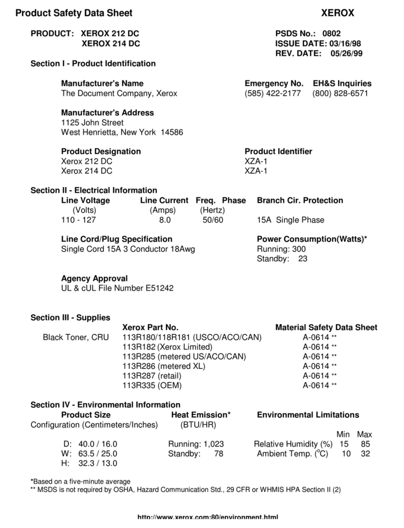Xerox 212 DC Instruction Manual