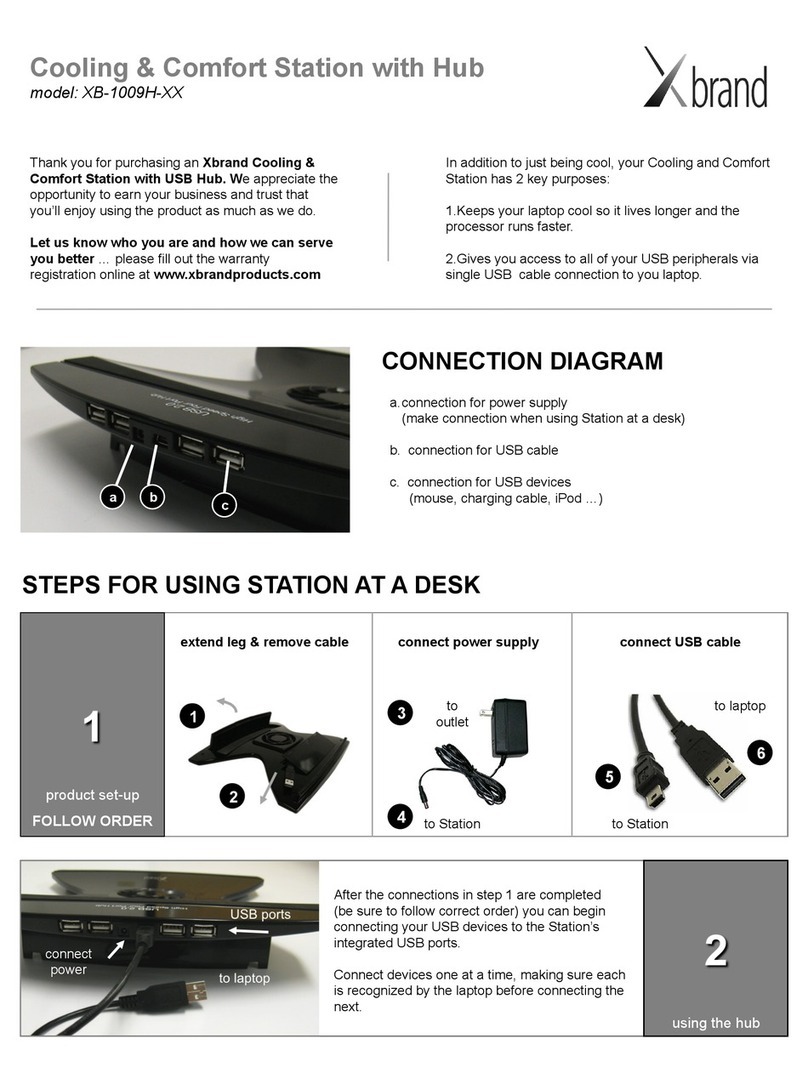 Xbrand Cooling & Comfort Station with Hub... user guide