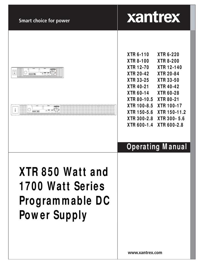 Xantrex XTR6-110, XTR8-100, XTR12-70, operating manual