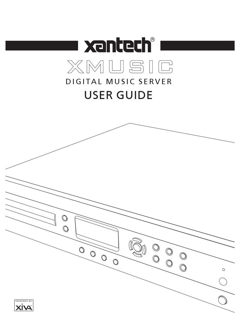 Xantech Digital Music Server XMusic user guide Xantech Digital Music Server XMusic user guide
